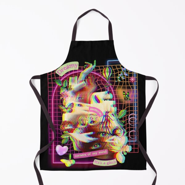 Item preview, Retro Neon Psychedelic Glitchy Vaporwave Emo Heart Collage Trippy Collage 80s 90s Y2K Aesthetic Art designed and sold by Cymphonyskar.