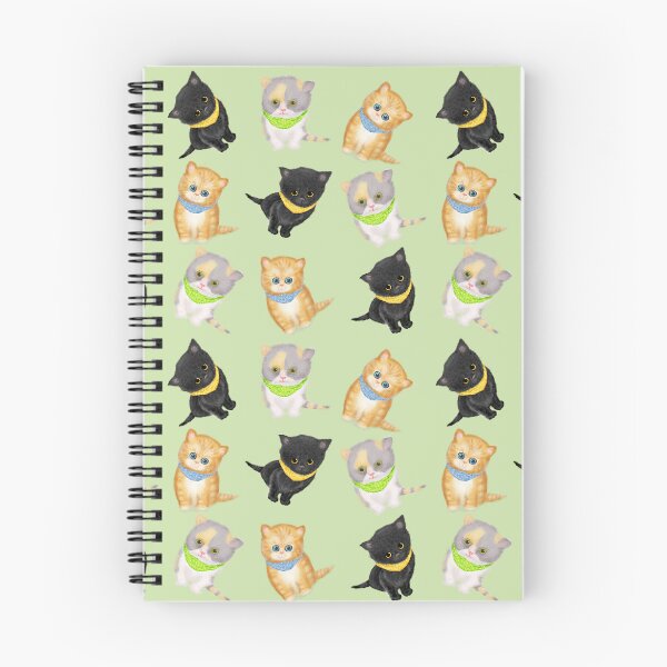 Item preview, Cute Kittens Wearing Bandanas On A Green Background designed and sold by LeopardyNonsense.