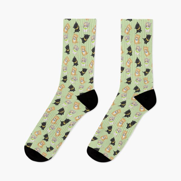 Item preview, Cute Kittens Wearing Bandanas On A Green Background designed and sold by LeopardyNonsense.