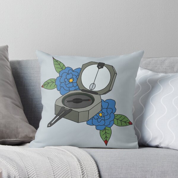 Item preview, Geologic Compass American Traditional Tattoo Style Blue designed and sold by kelseywinsor.