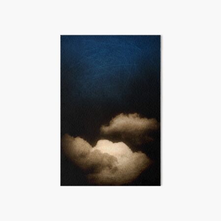 Clouds in a scratched darkness Art Board Print
