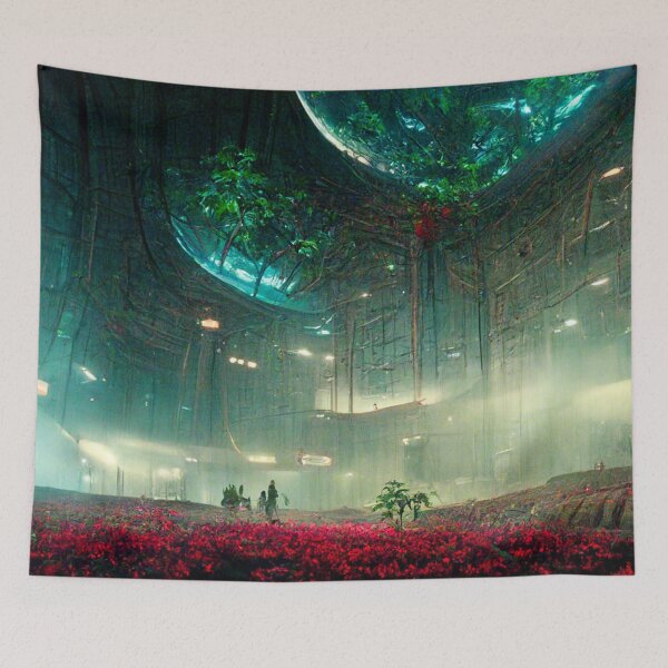 Item preview, Wonderland Fantasy Esoteric Flowers Cosmos Building Comic Poetic designed and sold by HRMNY25.