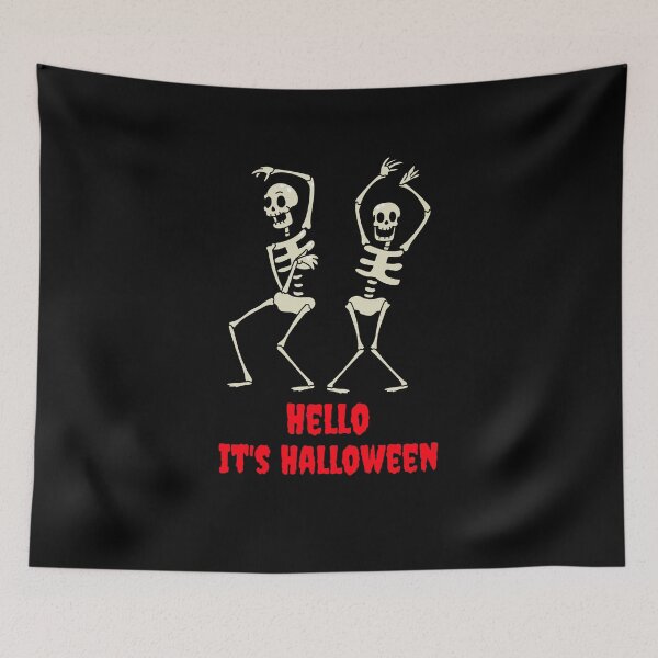 Item preview, Hello it's Halloween skeleton dancing designed and sold by UnstoppableShpy.