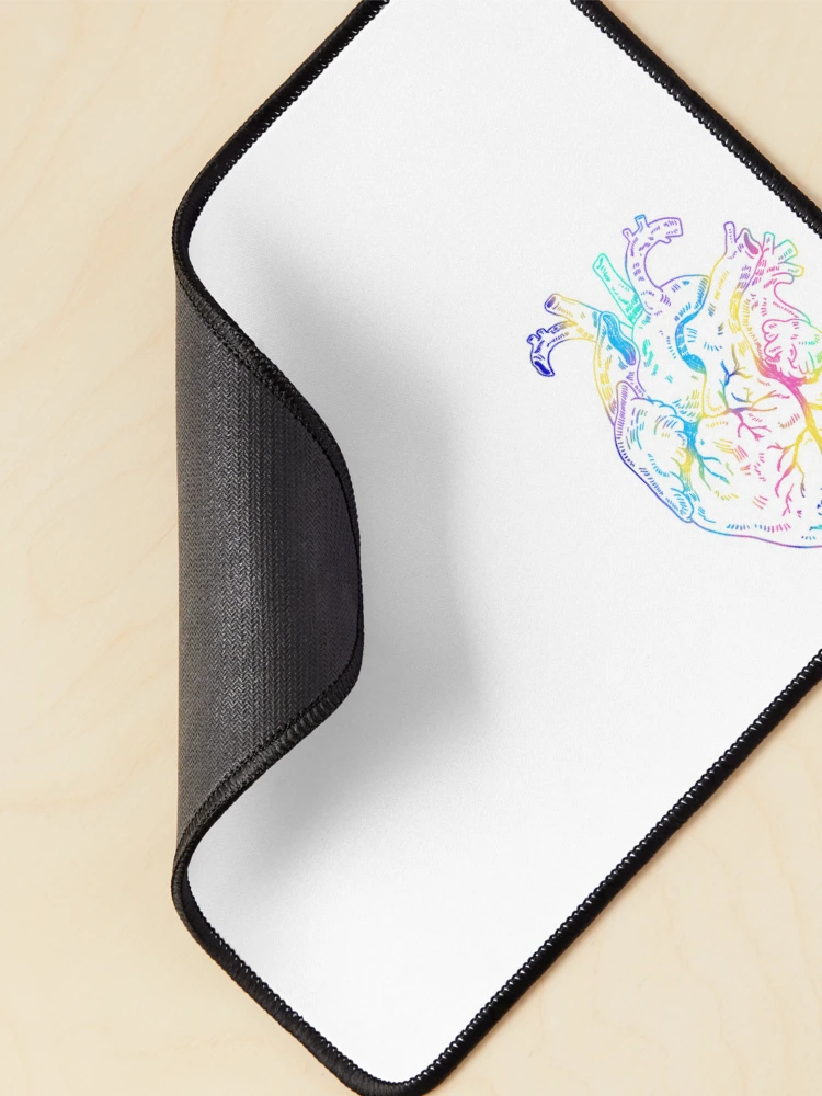 Thumbnail 2 of 5, Mouse Pad, Heart Colorfull designed and sold by Childish by Design.