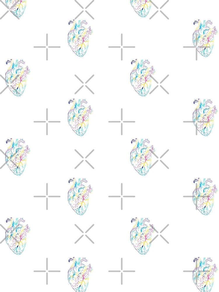 Thumbnail 3 of 3, Scarf, Heart Colorfull designed and sold by Childish by Design.