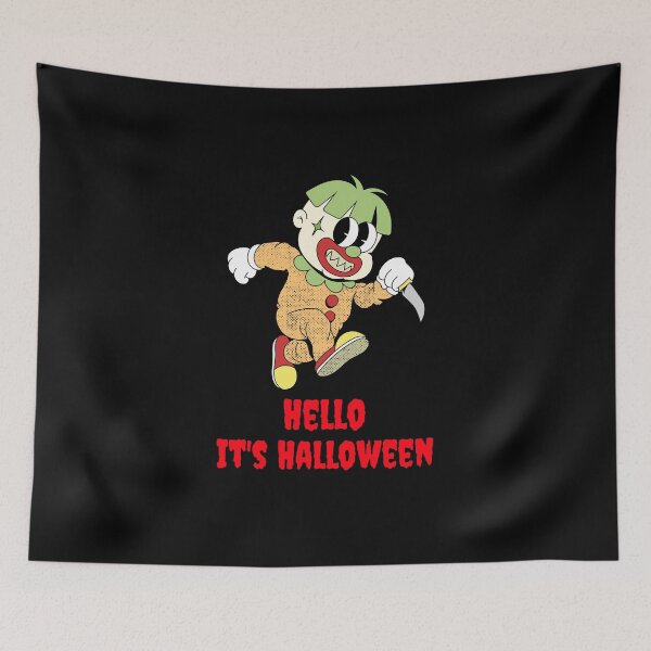 Item preview, Hello it's Halloween clown with knife designed and sold by UnstoppableShpy.