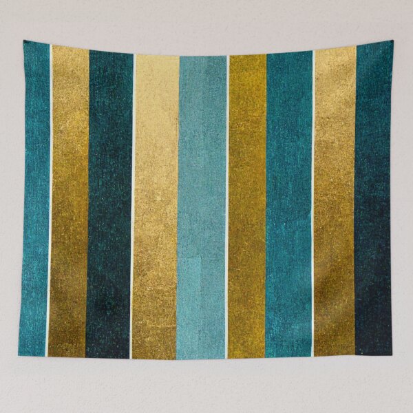 Item preview, pattern gold, black, aquamarine designed and sold by Scionic.