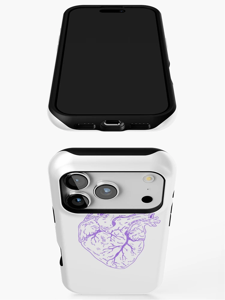 Thumbnail 3 of 4, iPhone Case, Heart purple designed and sold by Childish by Design.