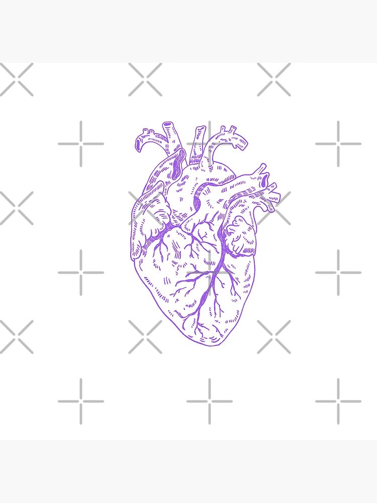Thumbnail 5 of 5, Coasters (Set of 4), Heart purple designed and sold by Childish by Design.