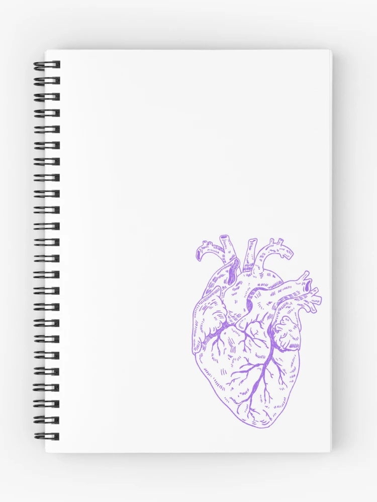 Thumbnail 1 of 3, Journal, Heart purple designed and sold by Childish by Design.