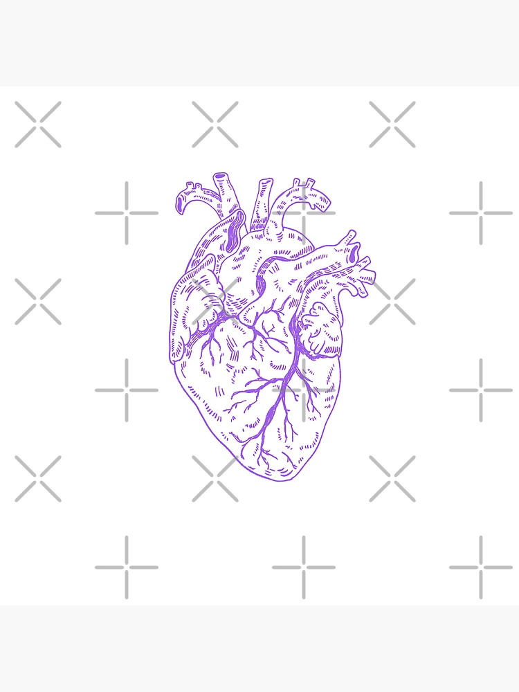 Thumbnail 4 of 4, Clock, Heart purple designed and sold by Childish by Design.