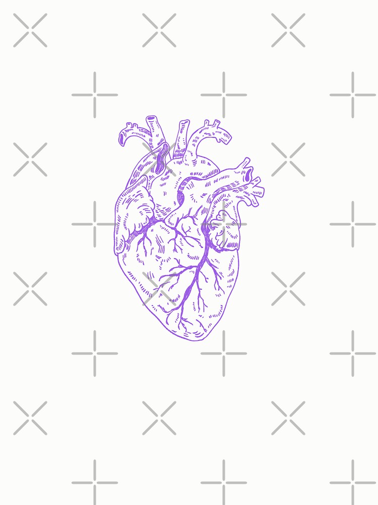 Thumbnail 6 of 6, Pullover Sweatshirt, Heart purple designed and sold by RNASstuff.