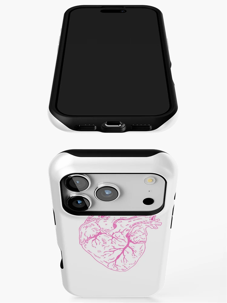 Thumbnail 3 of 4, iPhone Case, Heart pink designed and sold by Childish by Design.