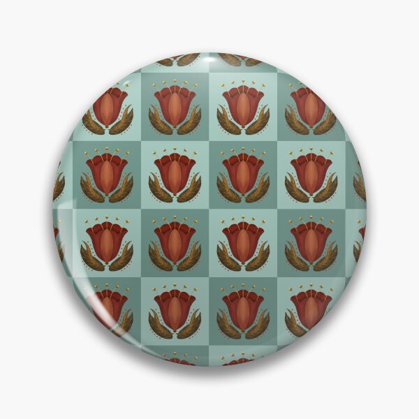 Item preview, Checkered Burgundy and Teal Pattern Fall Folk Art Florals designed and sold by Lavender Mint Graphics.