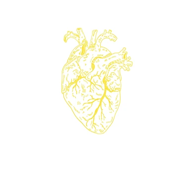 Artwork thumbnail, Heart yellow by Childish by Design