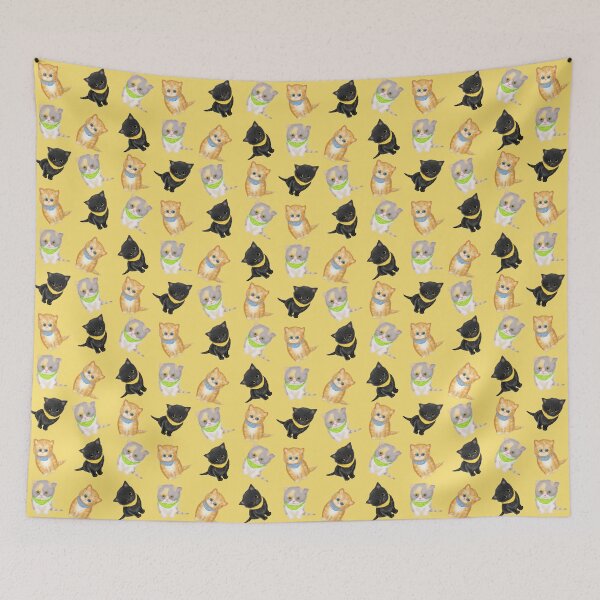Item preview, Cute Kittens Wearing Bandanas On A Gold Background designed and sold by LeopardyNonsense.
