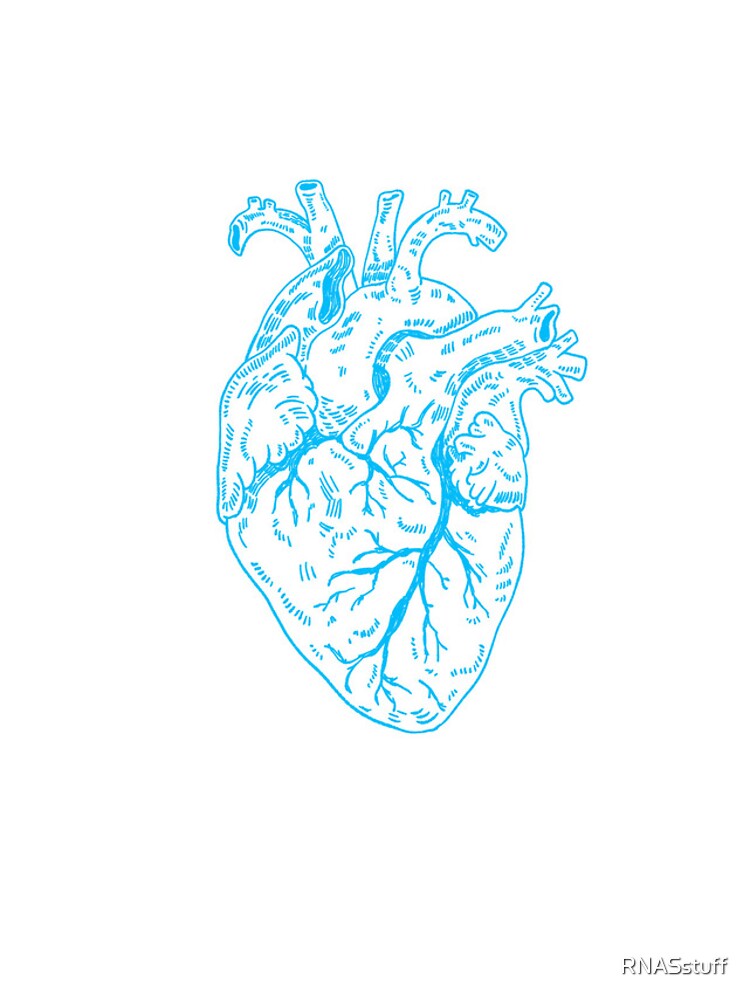 Thumbnail 4 of 4, iPhone Case, Heart Blue designed and sold by RNASstuff.