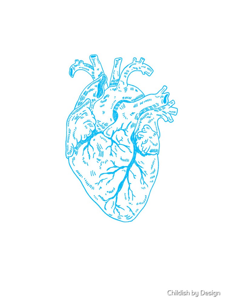 Thumbnail 4 of 4, iPhone Case, Heart Blue designed and sold by RNASstuff.