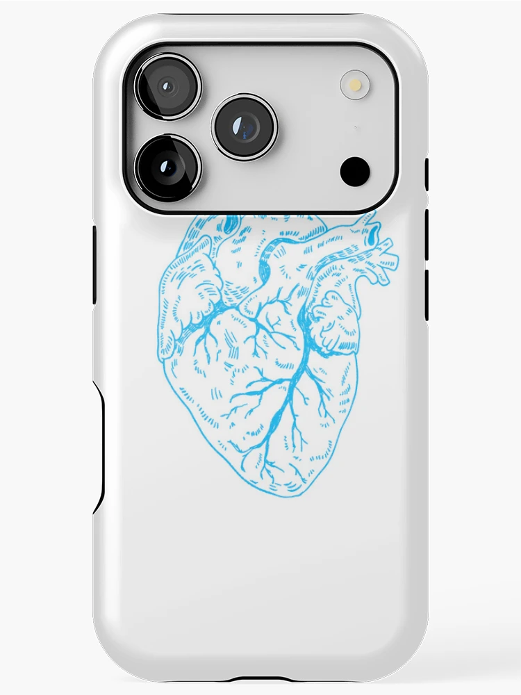 Thumbnail 1 of 4, iPhone Case, Heart Blue designed and sold by Childish by Design.