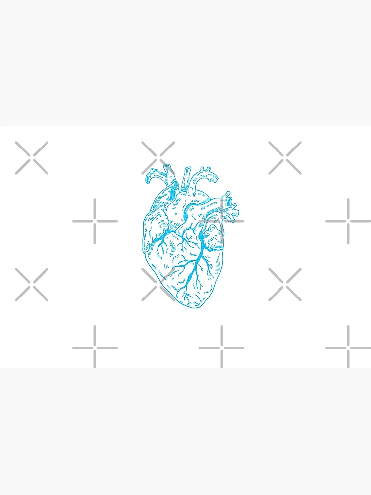 Aperçu 4 sur 4. Pochette avec l'œuvre Coeur Bleu créée et vendue par Childish by Design.
