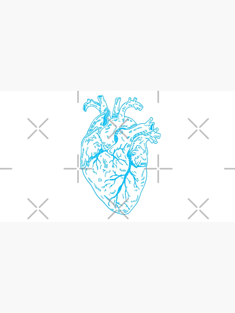Thumbnail 3 of 3, Cap, Heart Blue designed and sold by Childish by Design.