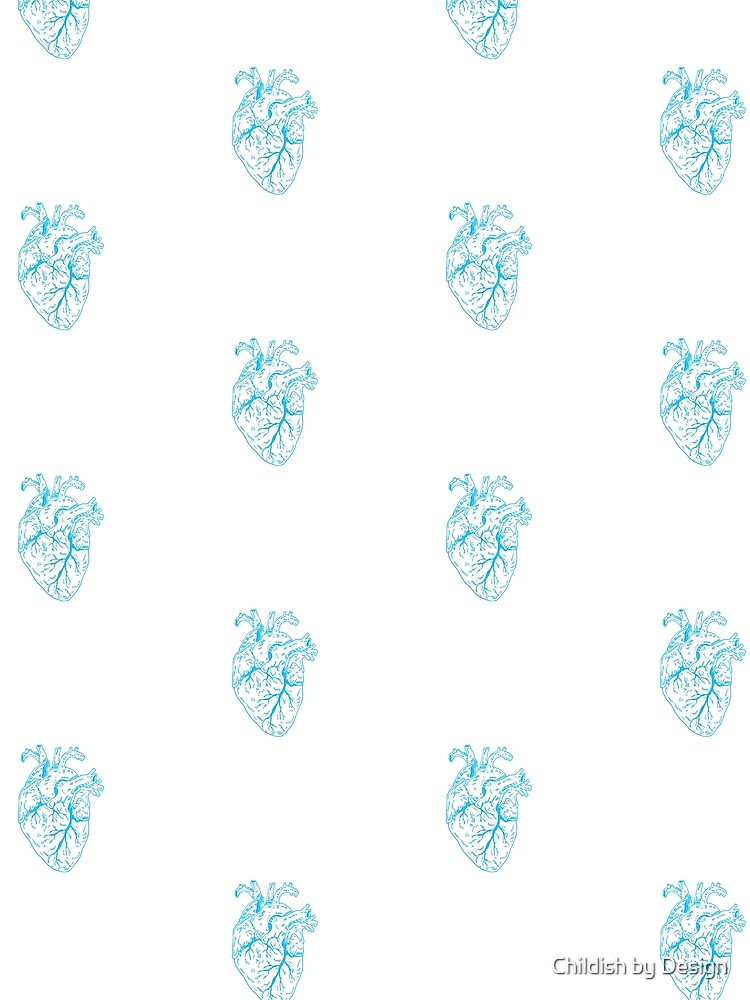 Thumbnail 3 of 3, Scarf, Heart Blue designed and sold by RNASstuff.