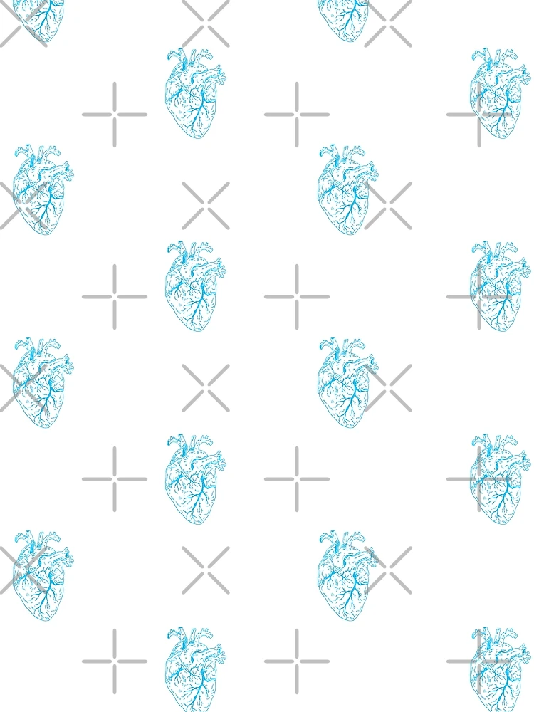 Thumbnail 3 of 3, Scarf, Heart Blue designed and sold by Childish by Design.
