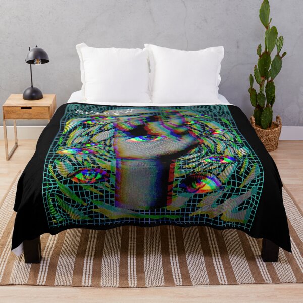 Item preview, Retro Neon Psychedelic Glitchy Vaporwave Emo Hand Eyeball Collage Trippy Collage 80s 90s Y2K Aesthetic Art designed and sold by Cymphonyskar.