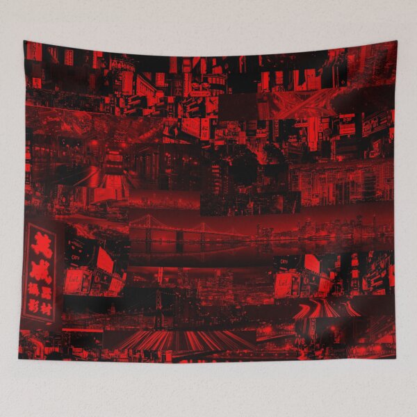Item preview, Reddish Cityscape background for rad home decoration. designed and sold by paulo silveira.