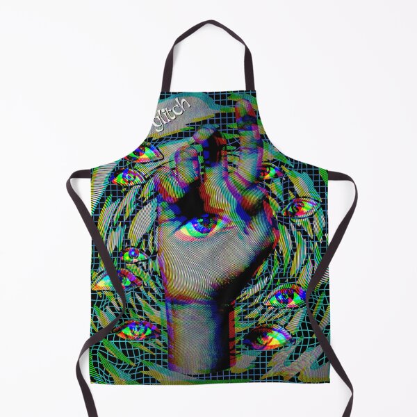 Item preview, Retro Neon Psychedelic Glitchy Vaporwave Emo Hand Eyeball Collage Trippy Collage 80s 90s Y2K Aesthetic Art designed and sold by Cymphonyskar.