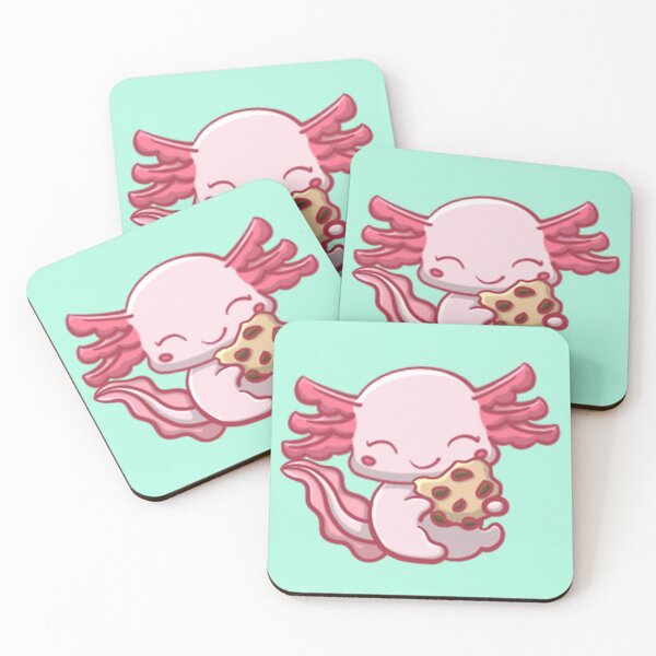 Item preview, Albino Axolotl Eating Cookie designed and sold by NLDStudios.