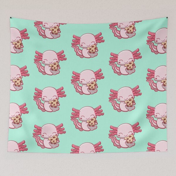 Item preview, Albino Axolotl Eating Cookie designed and sold by NLDStudios.