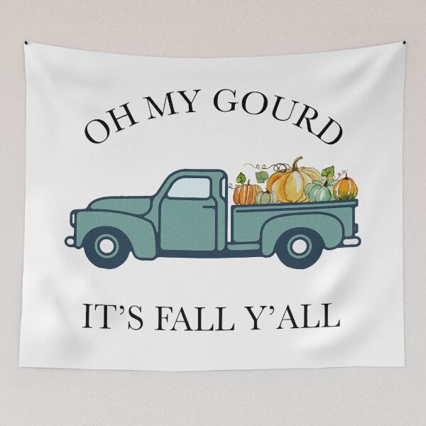 Item preview, Its Fall Y’all Oh My Gourd Vintage Fall Pumpkin Patch Truck Cute Fall Pumpkin designed and sold by happyfarmhouse.