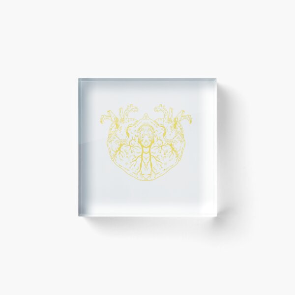 Item preview, Love Anatomical Heart yellow designed and sold by Childish by Design.
