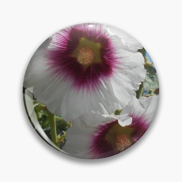 Item preview, Halo White Hollyhock designed and sold by Floral-Art.