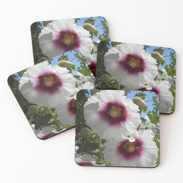 Item preview, Halo White Hollyhock designed and sold by Floral-Art.