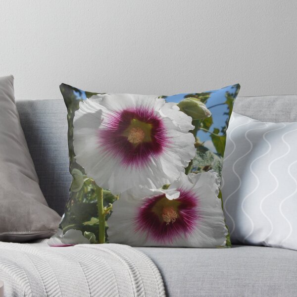 Item preview, Halo White Hollyhock designed and sold by Floral-Art.