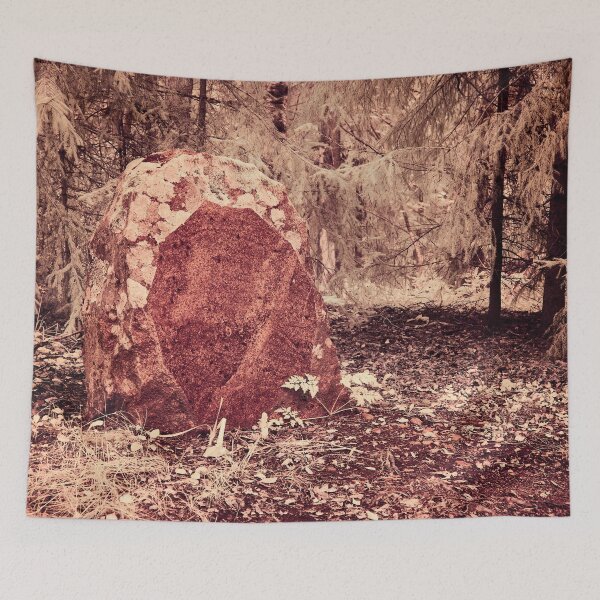 Item preview, Forgotten gravestone red granite designed and sold by Jouko Lehto Photography.