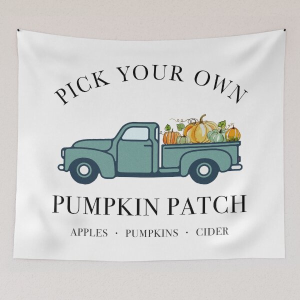 Item preview, Vintage Fall Truck Pumpkin Patch Happy Fall Vibes Autumn Aesthetic Pumpkin designed and sold by happyfarmhouse.