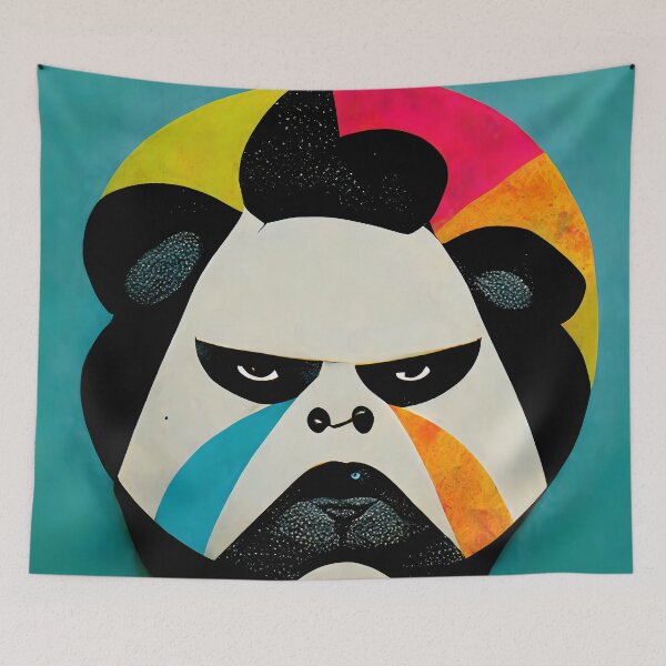 Item preview, Sumo Panda Pop Art 10 designed and sold by AiBroughtToLife.