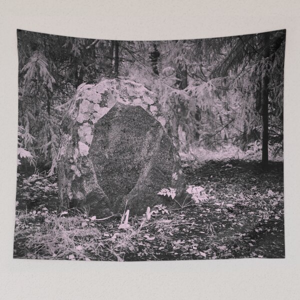 Item preview, Forgotten gravestone granite bw designed and sold by Jouko Lehto Photography.