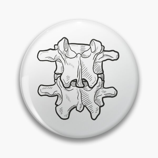 Item preview, Line Art Lumbar Vertebrae | Skeletal Anatomy | Minimalist Illustration designed and sold by Karli Mogen.