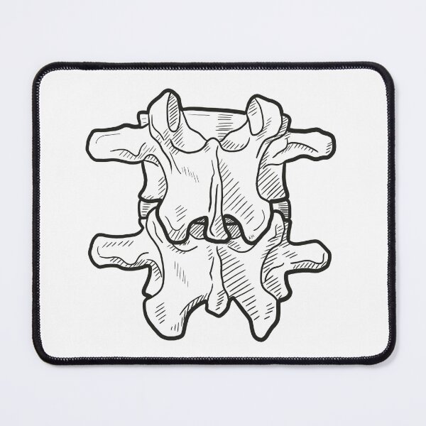 Item preview, Line Art Lumbar Vertebrae | Skeletal Anatomy | Minimalist Illustration designed and sold by Karli Mogen.