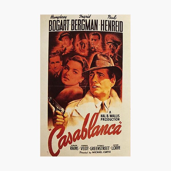 Aperçu de l'œuvre Affiche de film vintage Casablanca créée et vendue par SoulArtSara.