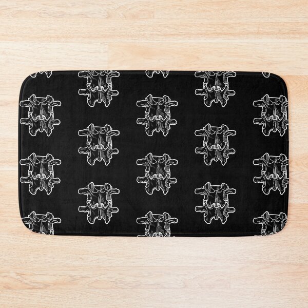 Item preview, Line Art Lumbar Vertebrae | Skeletal Anatomy | Minimalist Illustration (on black) designed and sold by Karli Mogen.