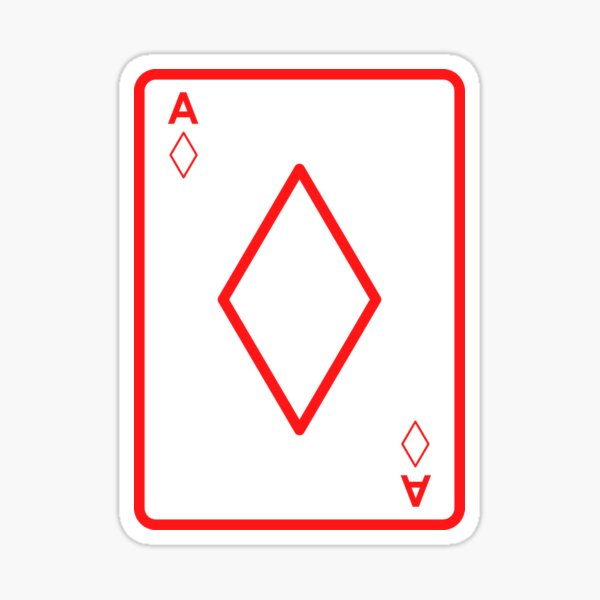 Ace Of Diamonds Funny Halloween Gifts Sticker