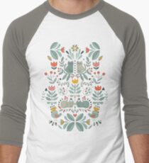 Swedish Folk Cats Men's Baseball ¾ T-Shirt