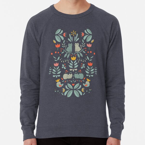 Swedish Folk Cats Lightweight Sweatshirt