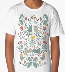 Swedish Folk Cats Long T-Shirt