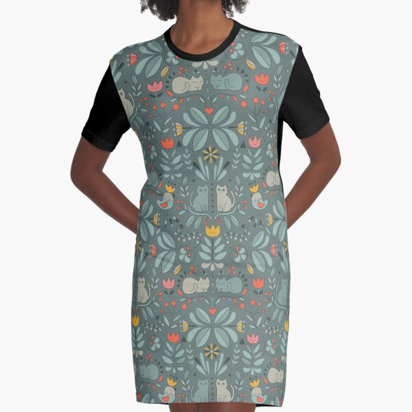 Chats populaires suédois Robe t-shirt